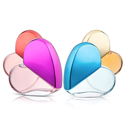 SCENTED THINGS Crush Body Spray Girl Perfume Set | Little Girls to Teen Girl Gifts, Girl Birthday Gift, Body Mist Perfume Set in Heart Shaped Bottles | Fashion Collection (4 Piece Set)